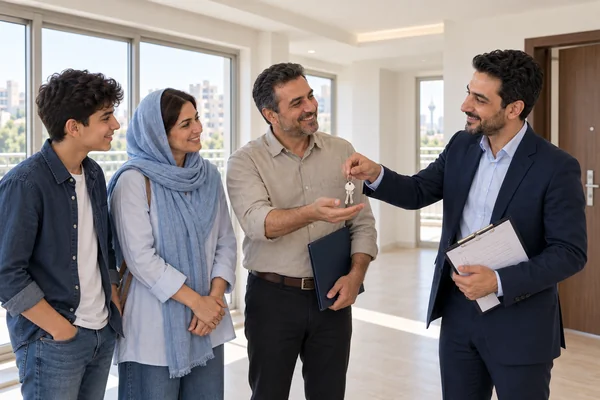 تصویر مفهومی خدمت: پشتیبانی و پیگیری تا تحویل آپارتمان شما